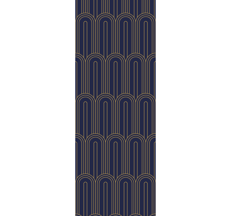 모던 블라인드 아치형 라인 패턴 - TenStickers