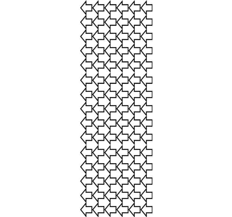 모던 블라인드 기하학적 화살표와 검은 선 패턴 - TenStickers