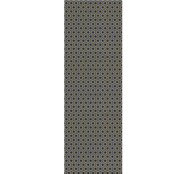 모던 블라인드 금색과 회색 육각형 패턴 - TenStickers