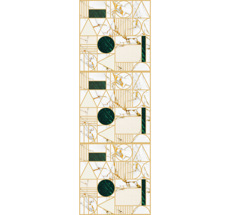 모던 블라인드 화이트 대리석 기하학 패턴 - TenStickers