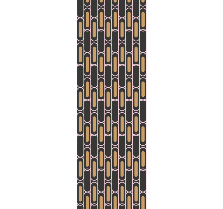 모던 블라인드 갈색과 분홍색 수직 기하학 패턴 - TenStickers