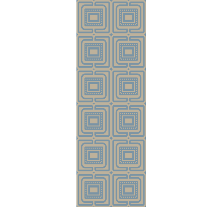 모던 블라인드 브론즈와 다크 블루 사각 패턴 - TenStickers