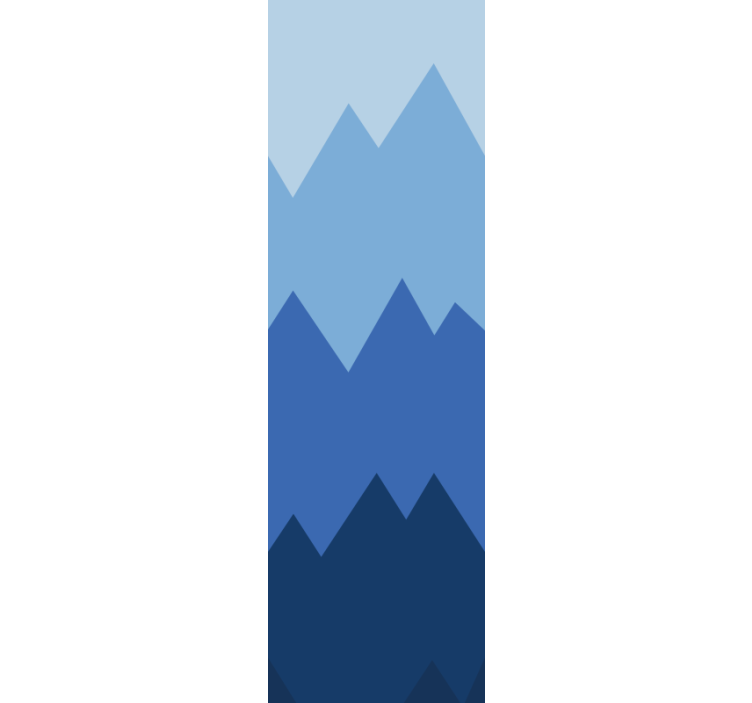 모던 블라인드 화이트와 블루 레인지 퀼트 - TenStickers