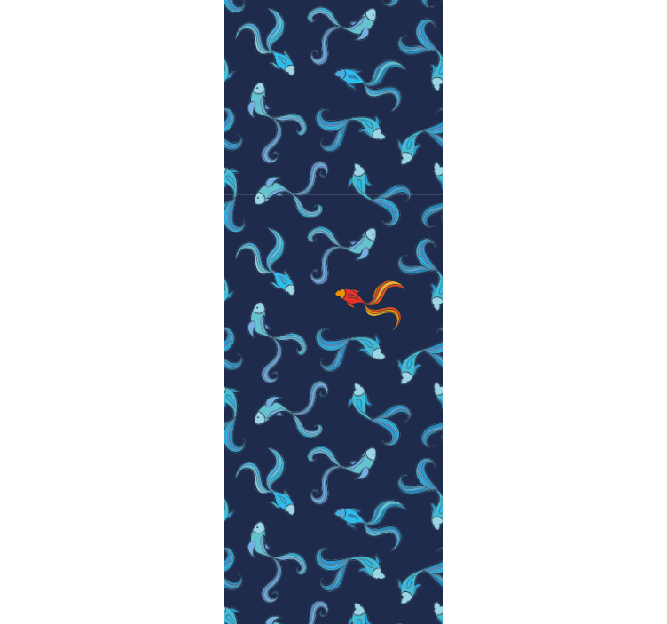 모던 블라인드 천 마리 중 하나의 오렌지 물고기 - TenStickers