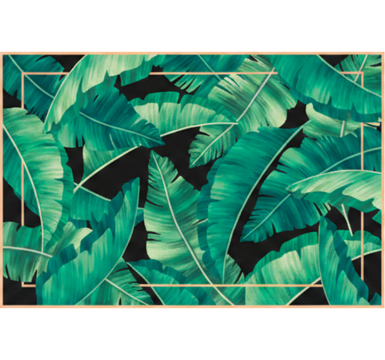 저장소 요약 짙은 녹색 잎사귀 - TenStickers