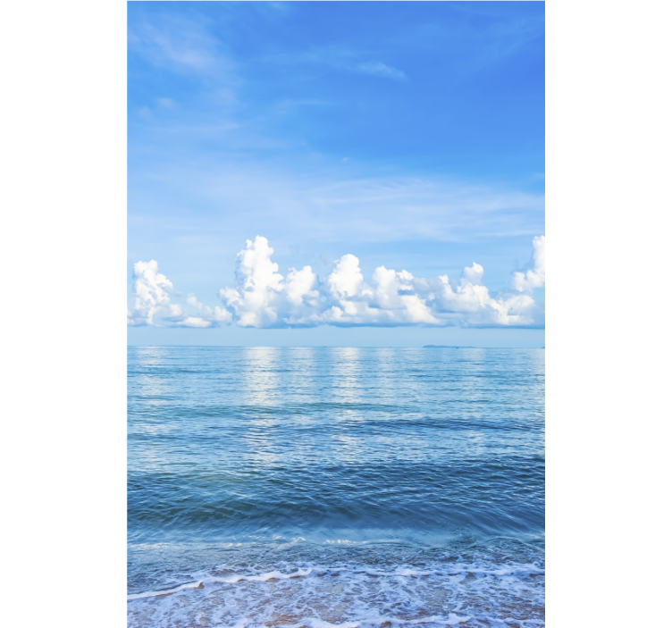 구름 롤러 블라인드와 바다 - TenStickers