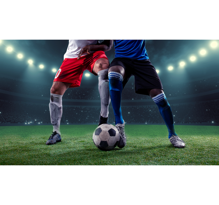 경기장 축구 블라인드에 공 - TenStickers