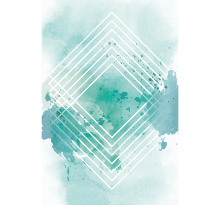 모던 블라인드 기하학적 수채화 패턴 - TenStickers