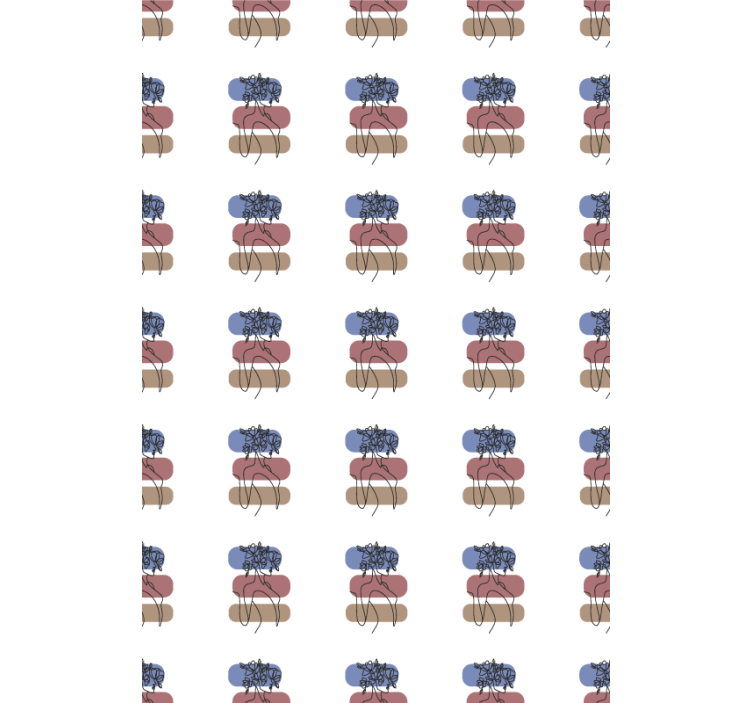 플로럴 블라인드 기하학적 여성 디자인 - TenStickers