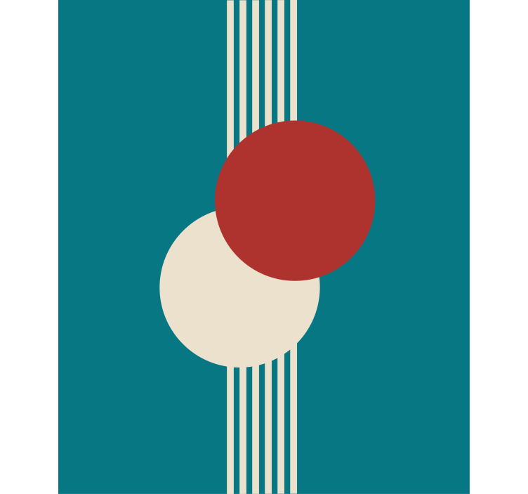 모던 블라인드 기하학적 원 구성 - TenStickers