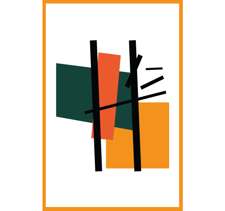 모던 블라인드 기하학적 블록 구성 - TenStickers