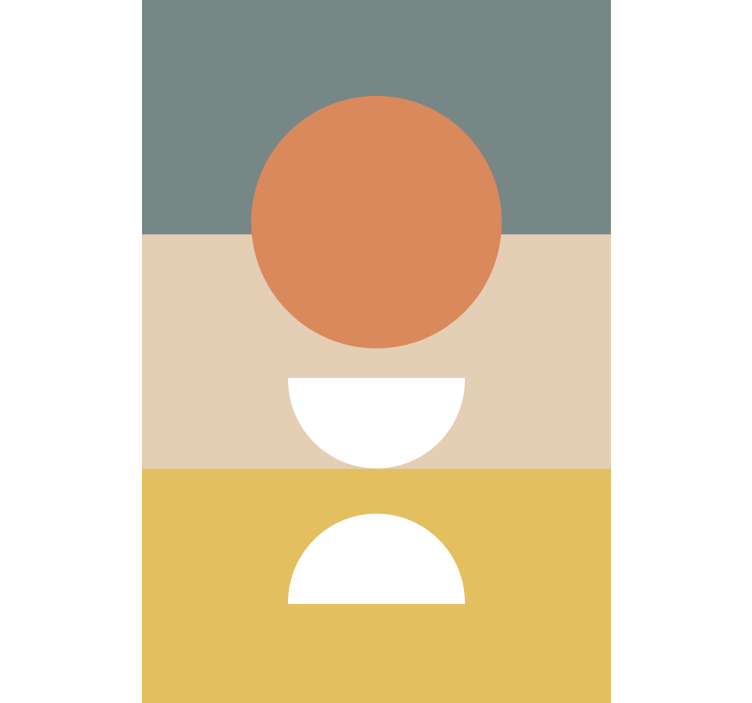 3 스트라이프 서클 플래그 아트 블라인드 페인팅 - TenStickers