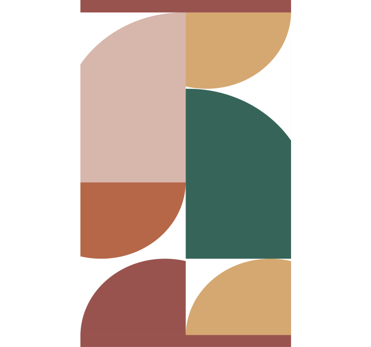 모던 블라인드 기하학적 원 패턴 - TenStickers