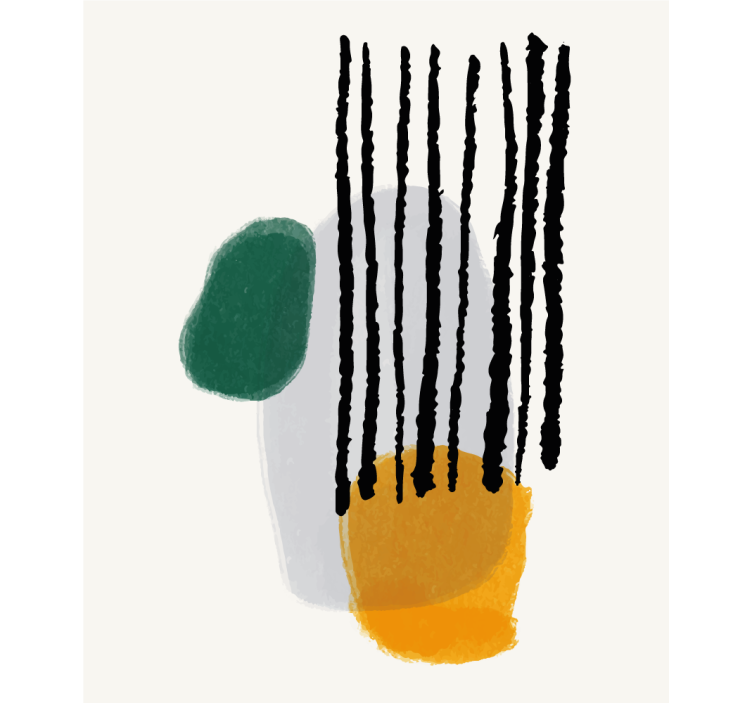 모던 블라인드 추상적인 선의 형태 - TenStickers