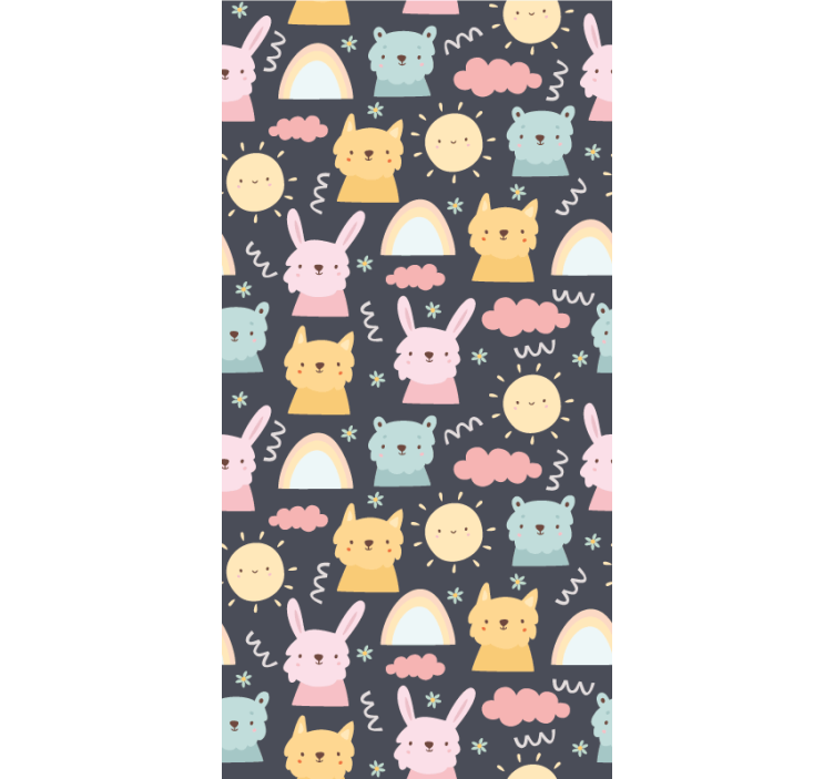 농담이 담긴 블라인드 장난기 가득한 동물 패턴 - TenStickers