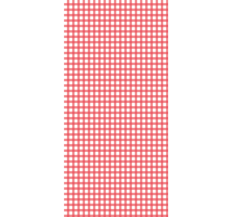 레드 체크 장식 주방 블라인드 - TenStickers