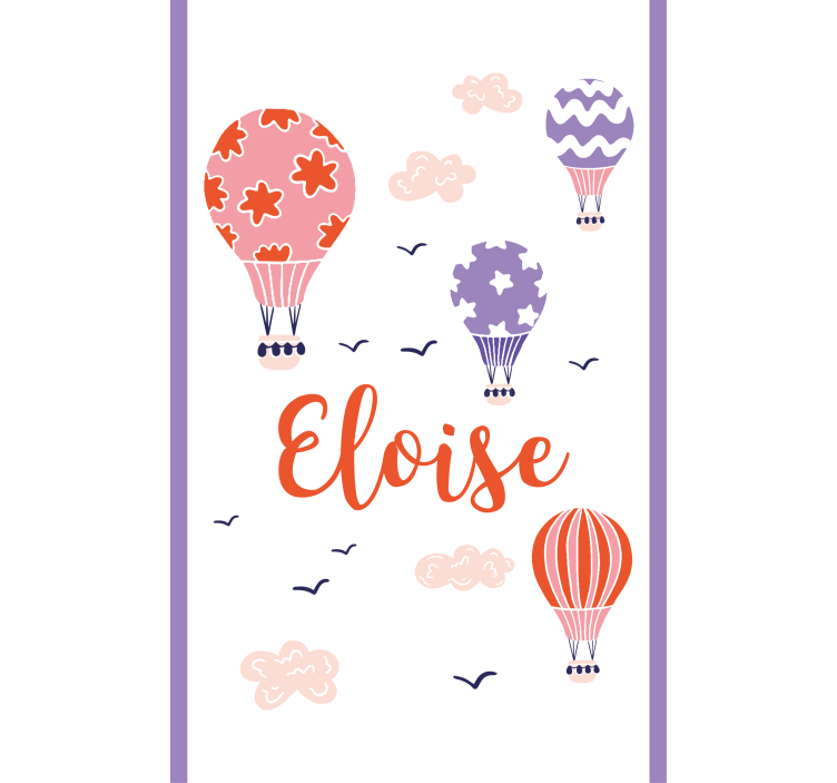 아동용 블라인드 맞춤형 열기구 디자인 - TenStickers