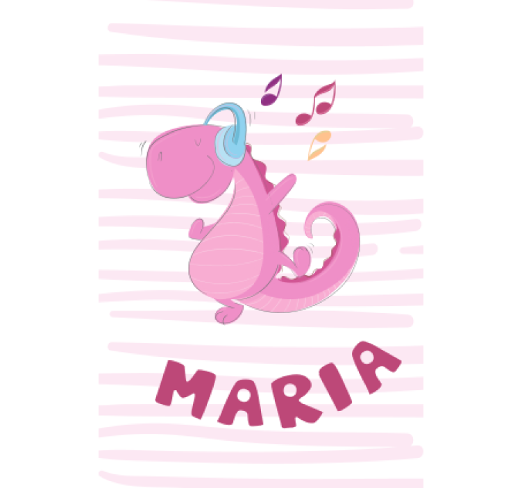 공룡이 있는 블라인드 이름이 있는 귀여운 공룡 - TenStickers