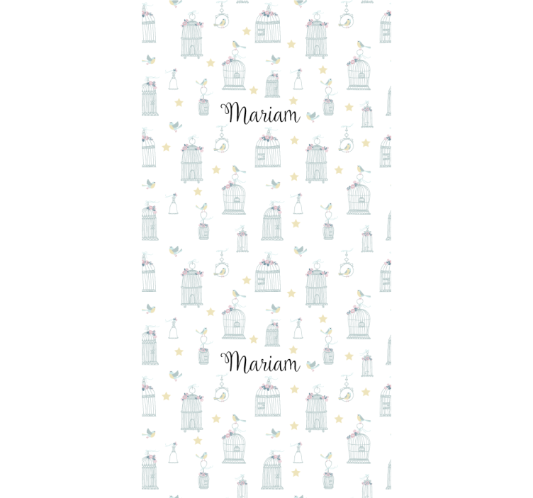 형식에 대한 블라인드 이름이 있는 새장 - TenStickers