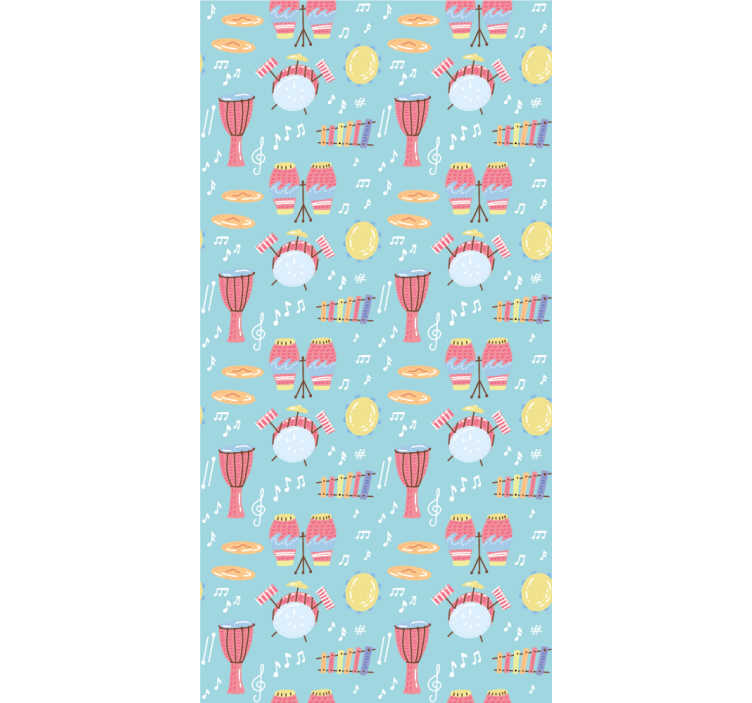 신체적 시각 장애인용 악기 패턴 - TenStickers