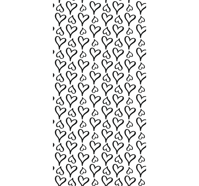 로맨틱 스타일 블라인드 흑백 하트 - TenStickers