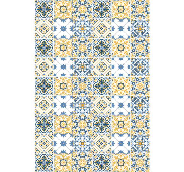 텍스처와 모티프가 있는 블라인드 정교한 타일 패턴 - TenStickers