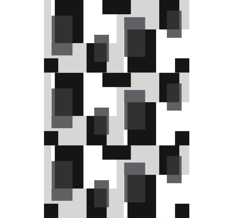 흑백 컬러 블록 거실 블라인드 - TenStickers