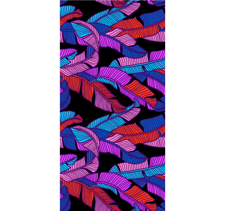 화려한 나뭇잎 예술 꽃 블라인드 - TenStickers