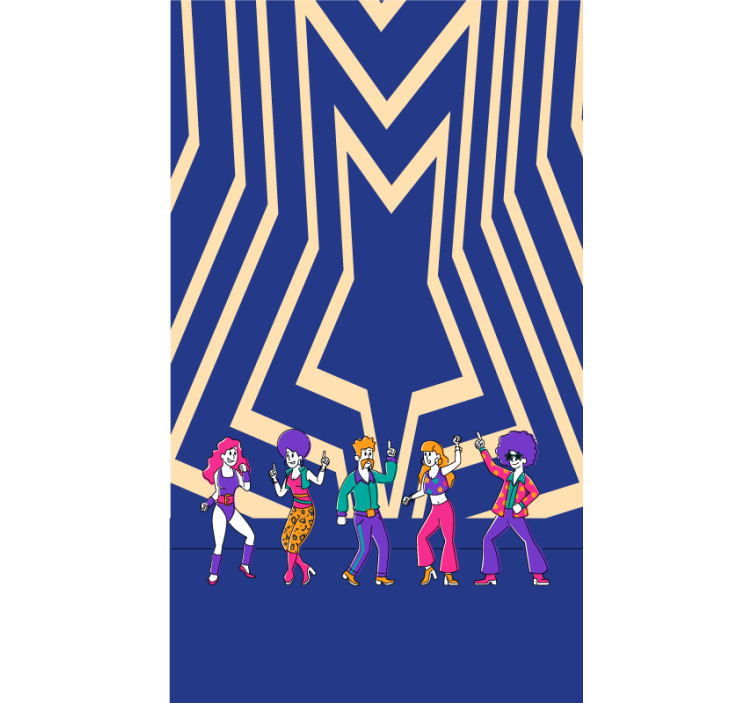 농담이 담긴 블라인드 디스코 댄스 분위기 - TenStickers