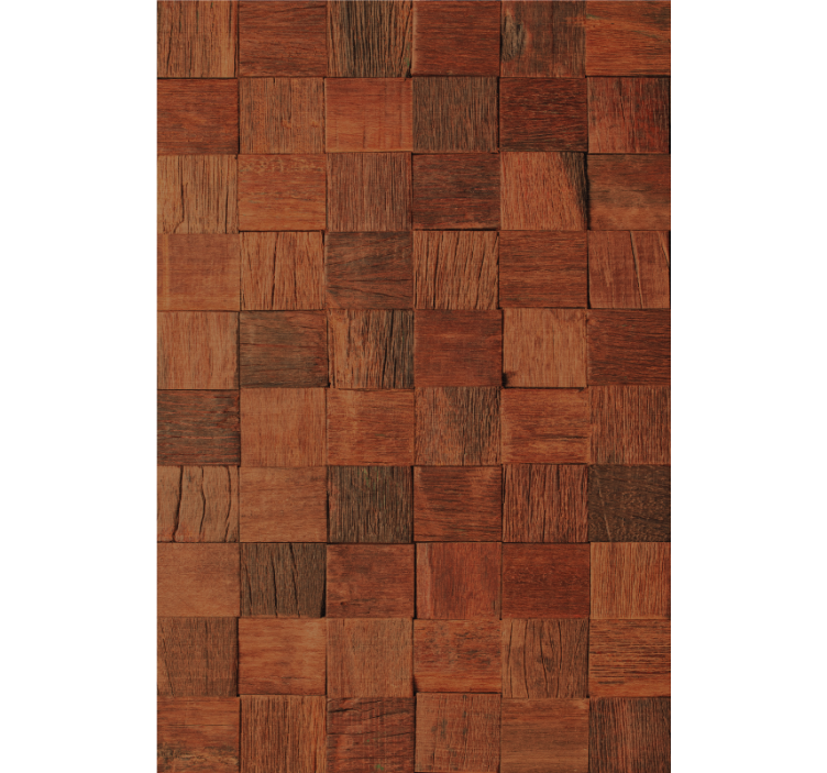 텍스처와 모티프가 있는 블라인드 정사각형 나무 패널 - TenStickers