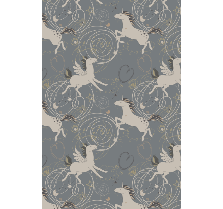 아동용 블라인드 마법의 유니콘 패턴 - TenStickers