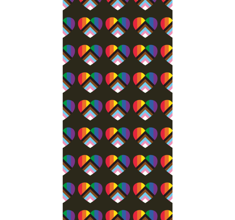 농담이 담긴 블라인드 생동감 넘치는 하트 패턴 - TenStickers