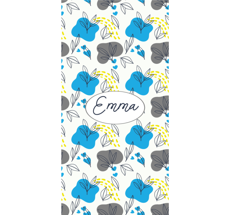 꽃과 식물이 있는 블라인드 맞춤형 꽃 이름 - TenStickers