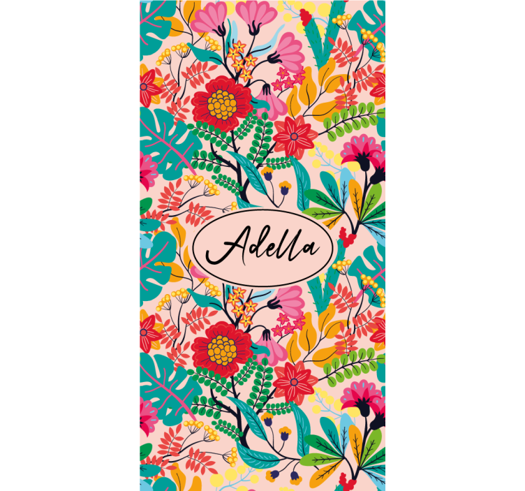 빈티지 색상 꽃 디자인 사용자 정의 블라인드 - TenStickers