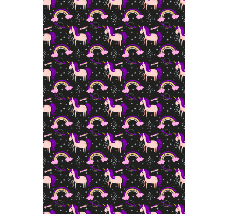 아동용 블라인드 핑크 유니콘과 아치 - TenStickers