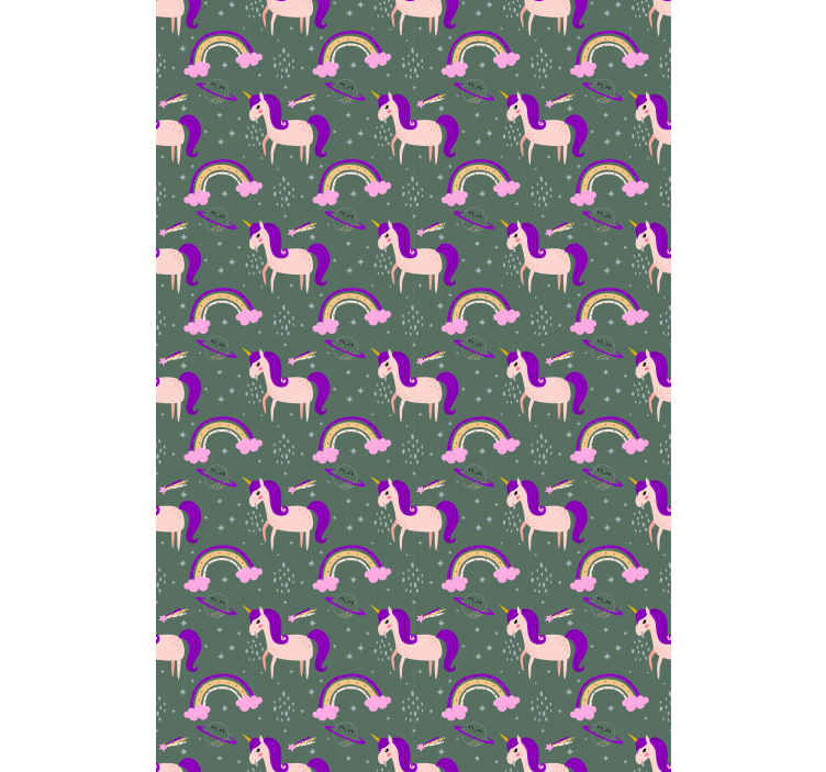 아동용 블라인드 보라색 유니콘 패턴 - TenStickers