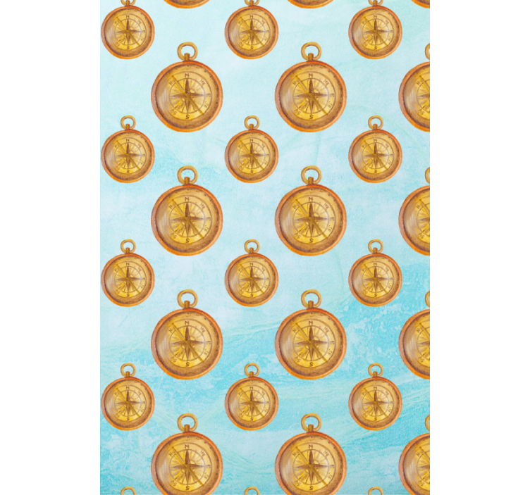 신체적 시각 장애인 빈티지 나침반 패턴 - TenStickers