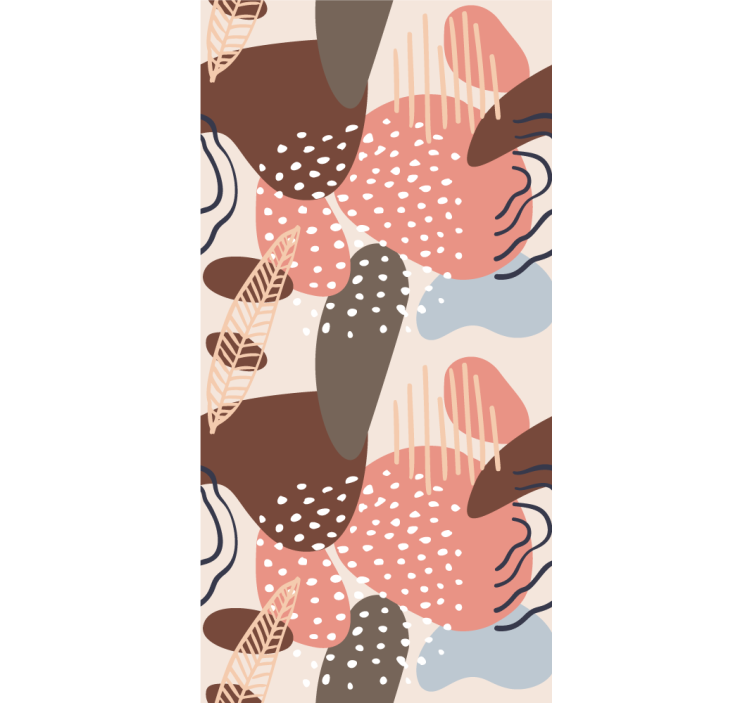 모던 블라인드 유기적 패턴 형태 - TenStickers