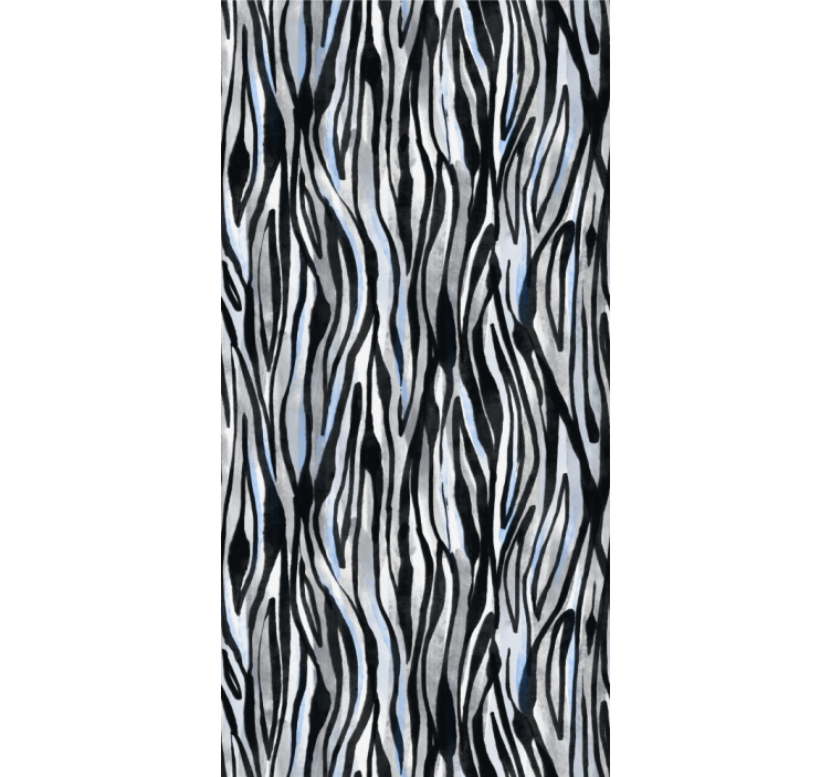 고전적인 회색과 검은색 얼룩말 동물 블라인드 - TenStickers