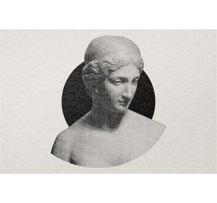 패턴 블라인드 전통 조각상 흉상 - TenStickers