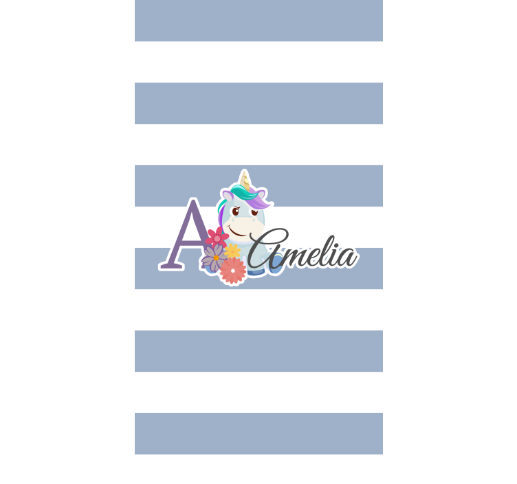 아동용 블라인드 유니콘 이름 맞춤형 - TenStickers
