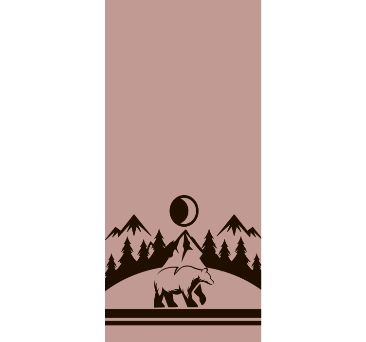 동물이 있는 블라인드 곰과 산 - TenStickers