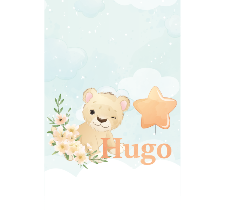 형식에 대한 블라인드 맞춤형 아기 사자 - TenStickers