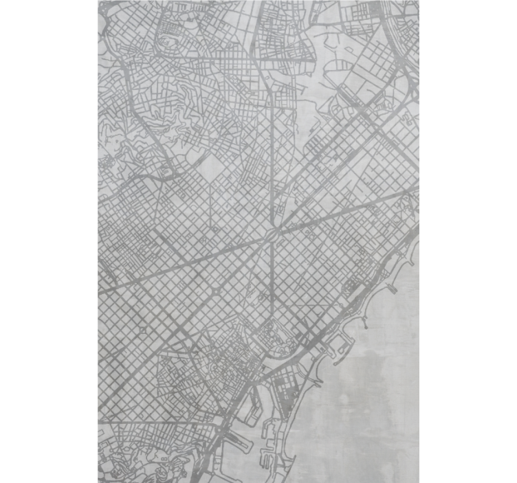 세계 지도 블라인드 도시 지도 패턴 - TenStickers