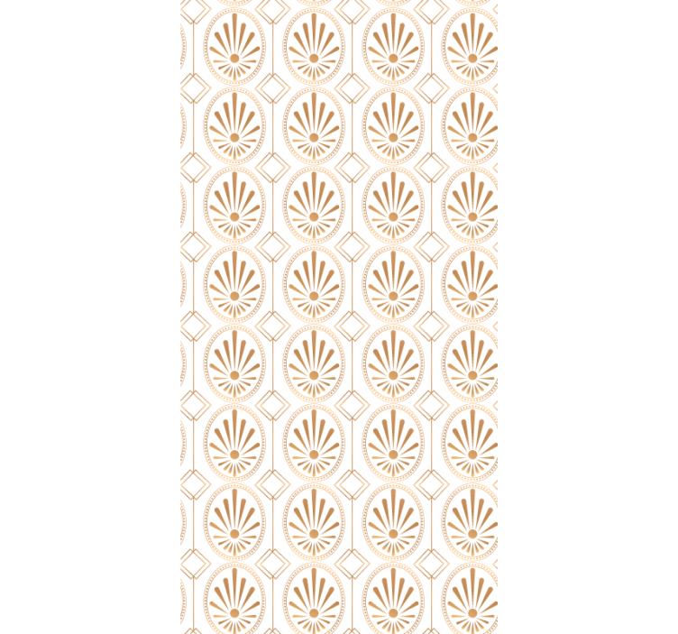 "아르 데코" 플라워 패턴 우아한 블라인드 - TenStickers