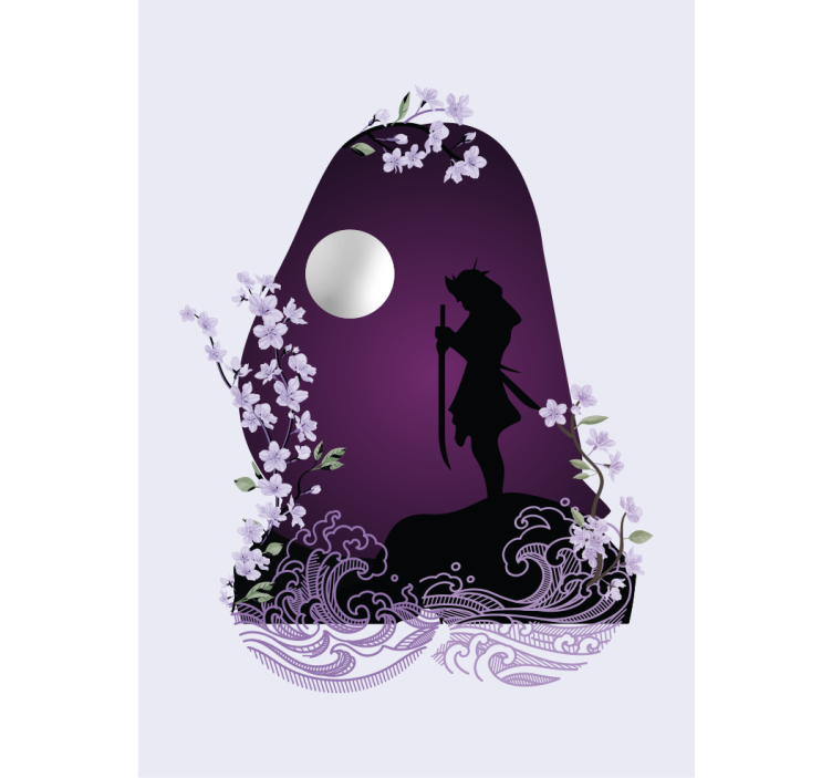 농담이 담긴 블라인드 검객 실루엣 - TenStickers