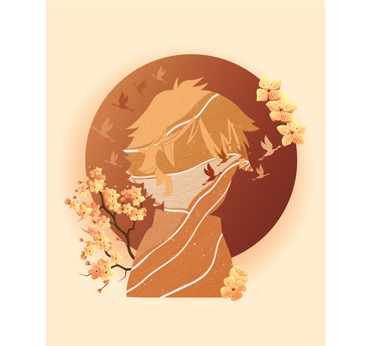 패턴 블라인드 아시아 자연 실루엣 - TenStickers