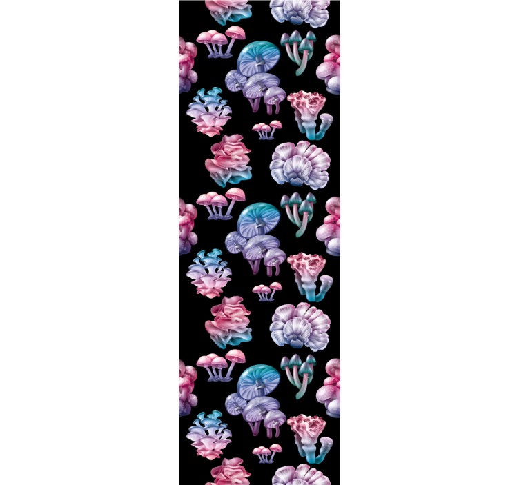 기타 블라인드 다채로운 버섯 패턴 - TenStickers