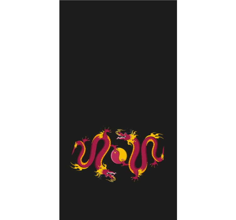 더 많은 동물과 함께 맹인 웅장한 용 디자인 - TenStickers