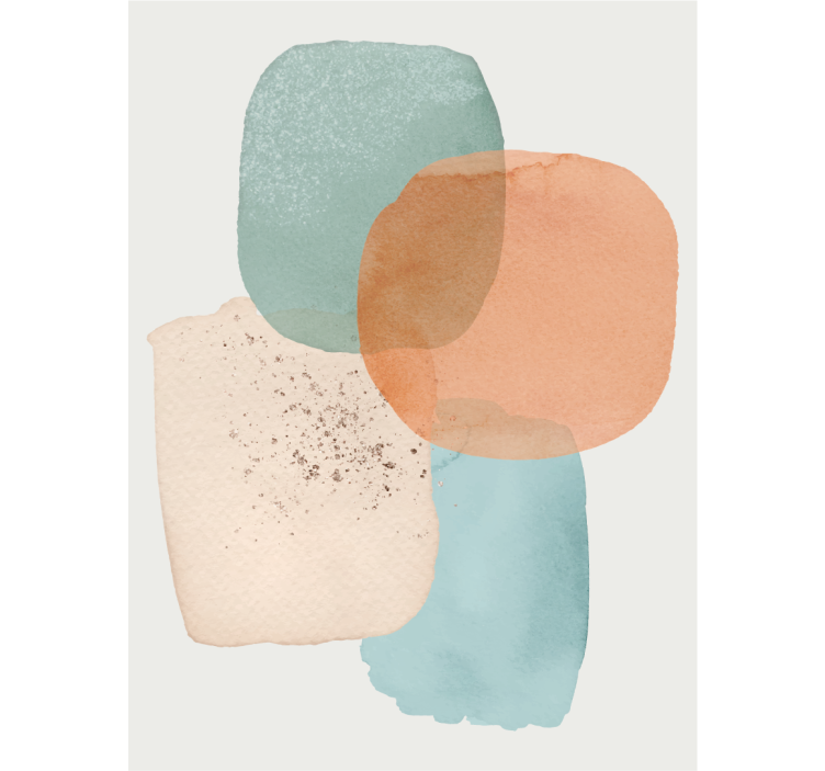 모던 블라인드 기하학적 색깔 블롭 - TenStickers